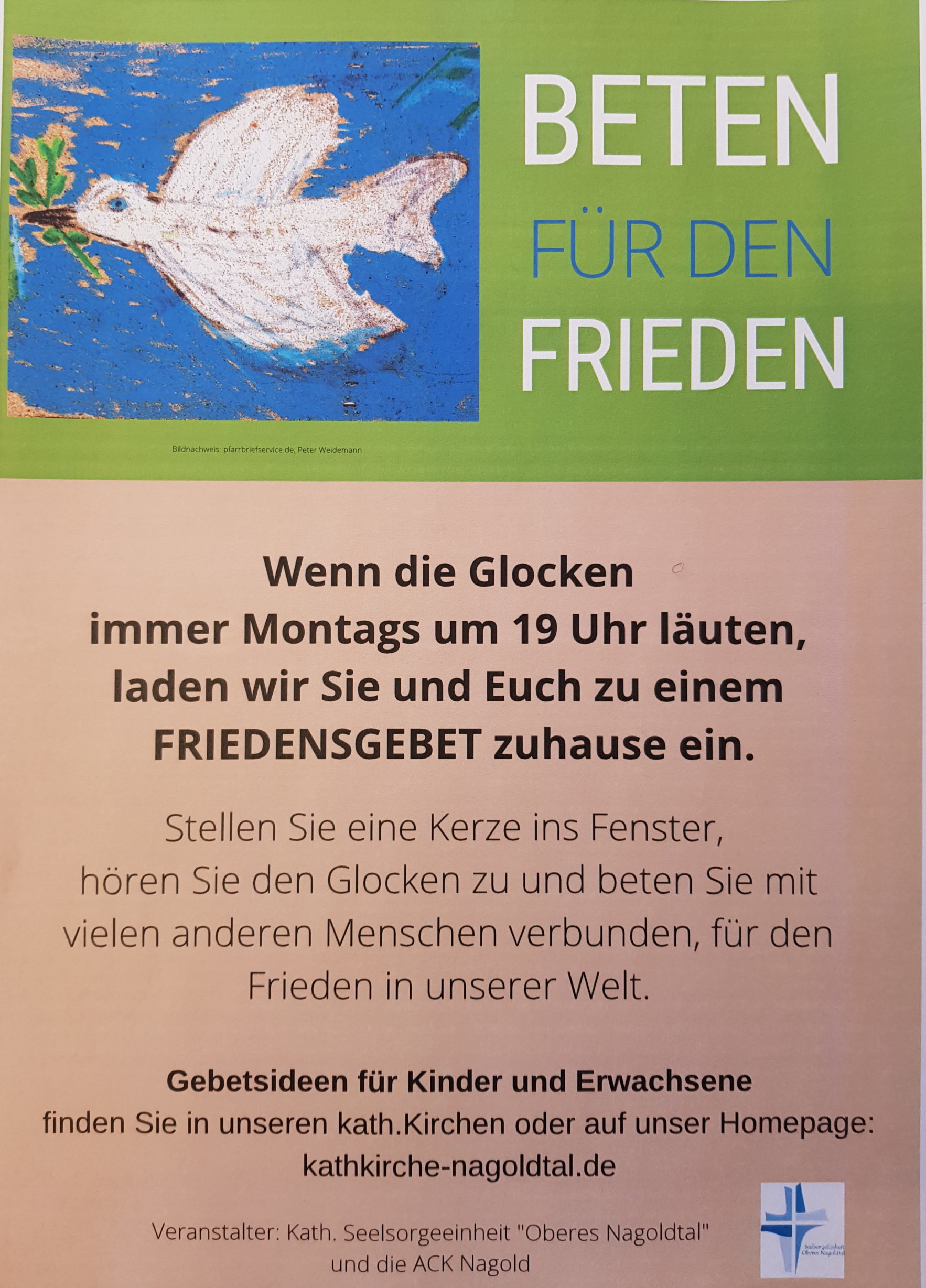 Glocken läuten für den Frieden